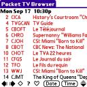 Pocket TV Browser Listing