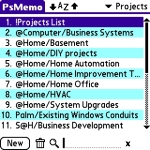 Projects list in psMemo